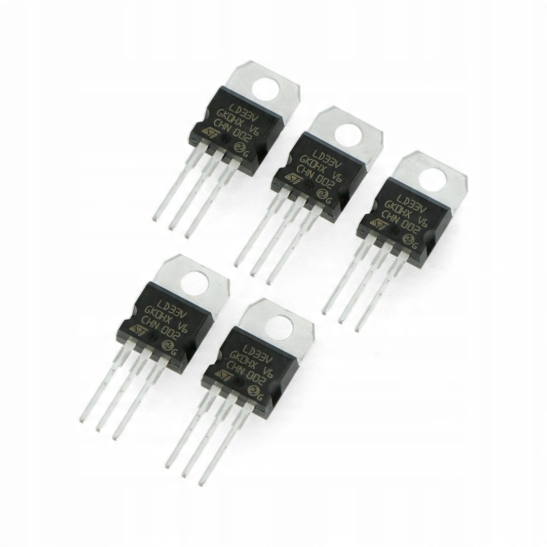 

Stabilizator Ldo 3,3V LD1117V33 Tht TO220 5 szt.