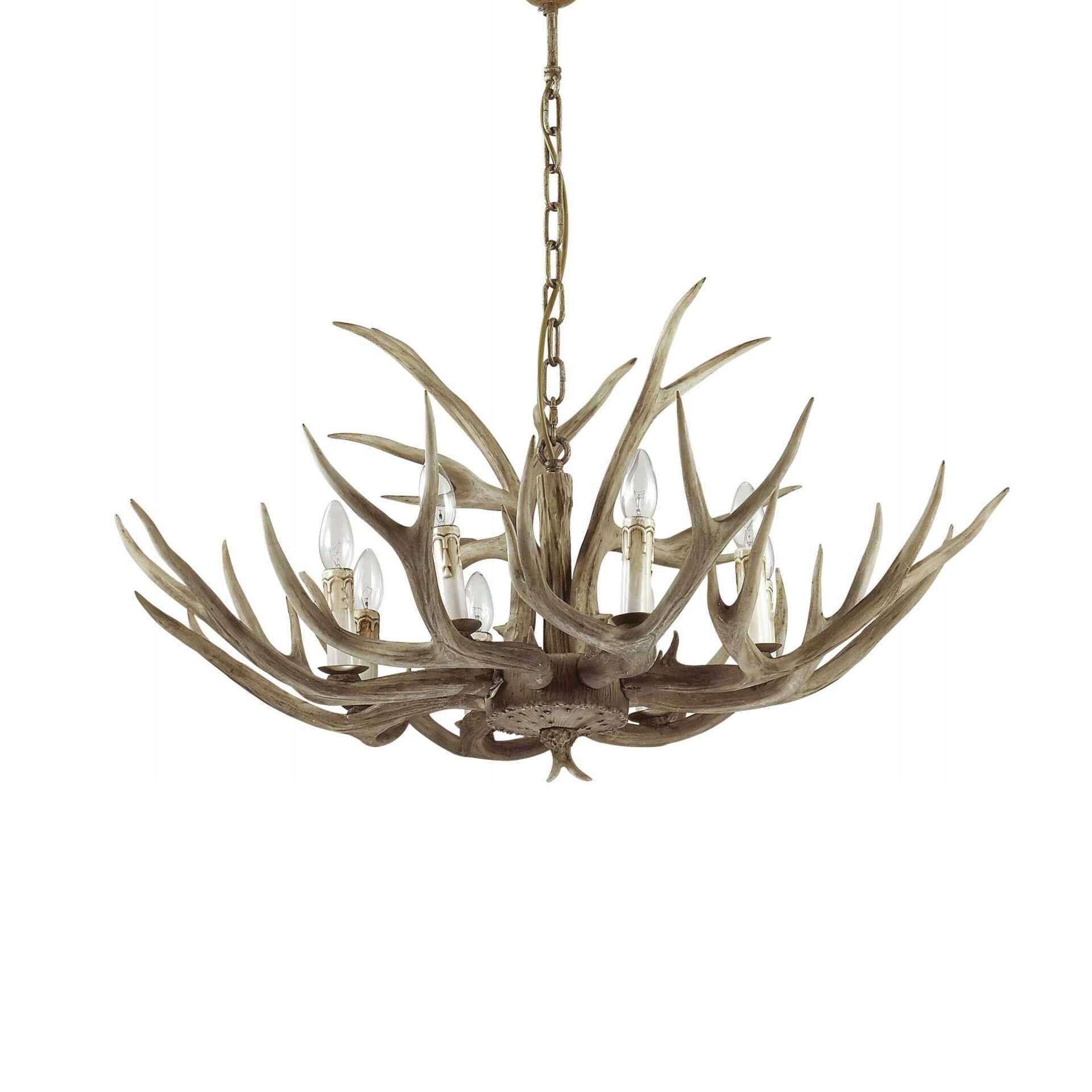 Lustr Ideal Lux Chalet SP8 hnědý 8xE14 dřevo/kov 910mm