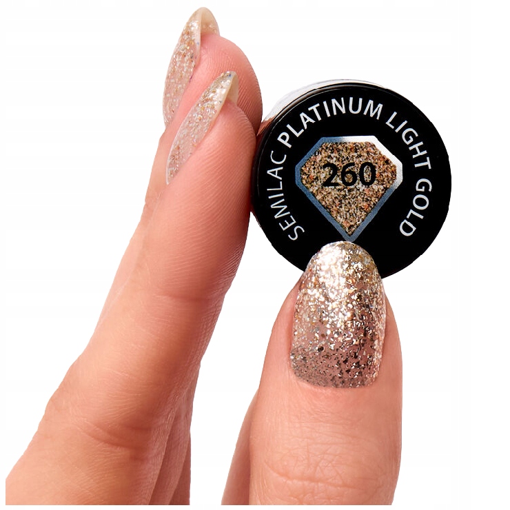 

Semilac 260 Platinum Light Gold Lakier hybrydowy d