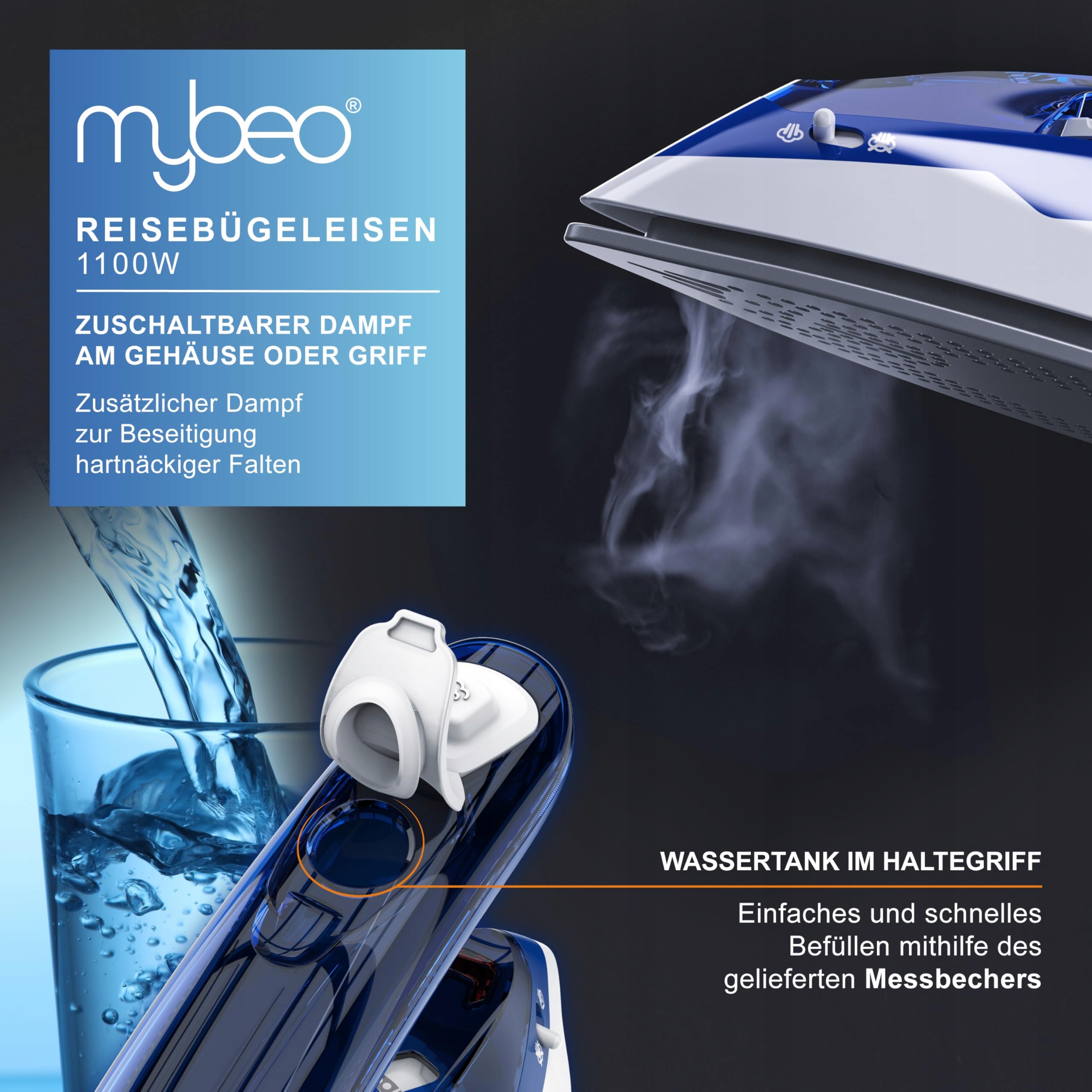 CSL Żelazko Podróżne 1100W Dual-Voltage 110/230V Małe i Lekkie — miniatura 5