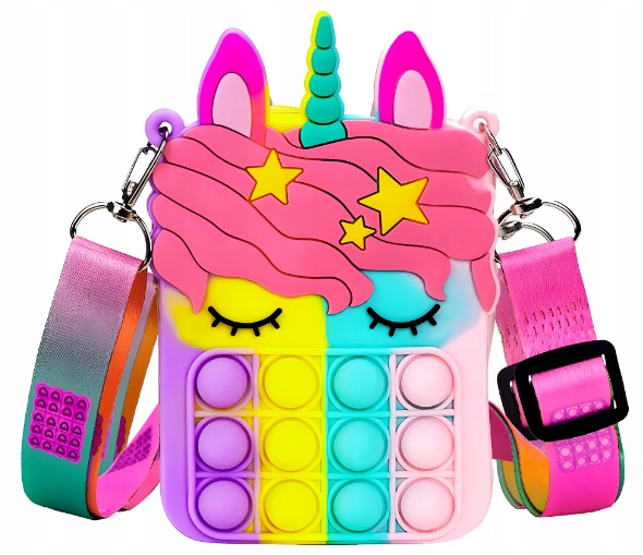 TOREBKA POP IT JEDNOROŻEC SASZETKA SENSORYCZNA PROMERCO