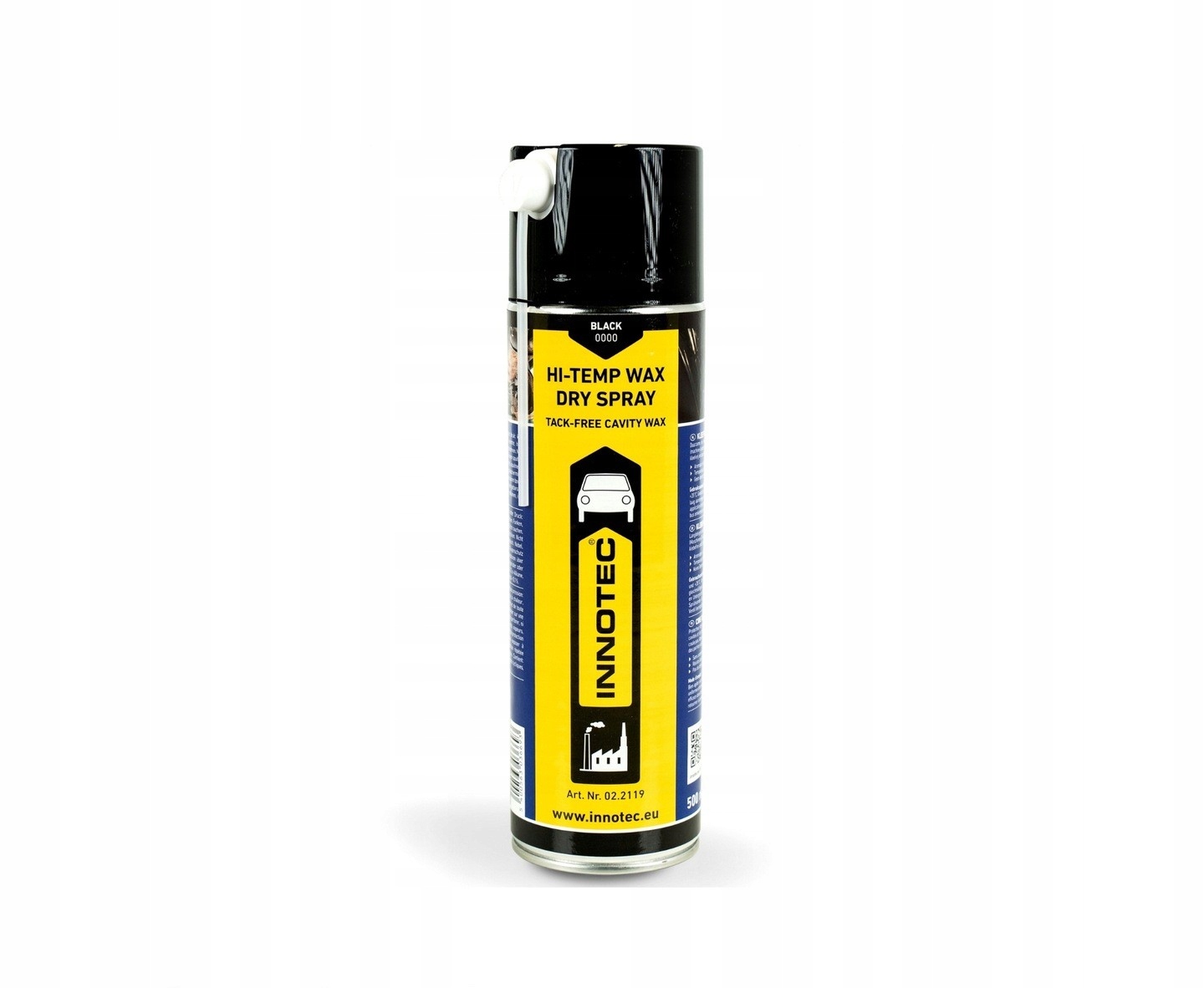 Czarny suchy wosk do podwozi i profili 500ml spray Innotec Hi-Temp Wax Dry