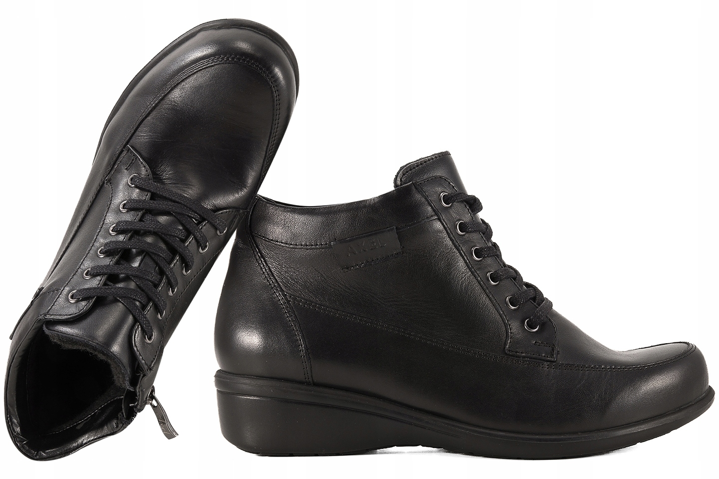 Axel 4139 Dámské Boty Zateplené Zimní Kotníkové Boty Kožené černé 36 Černá