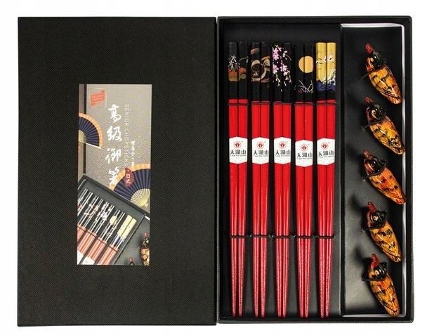 

Zestaw pałeczki czerwone i podstawki kaczki 5 par