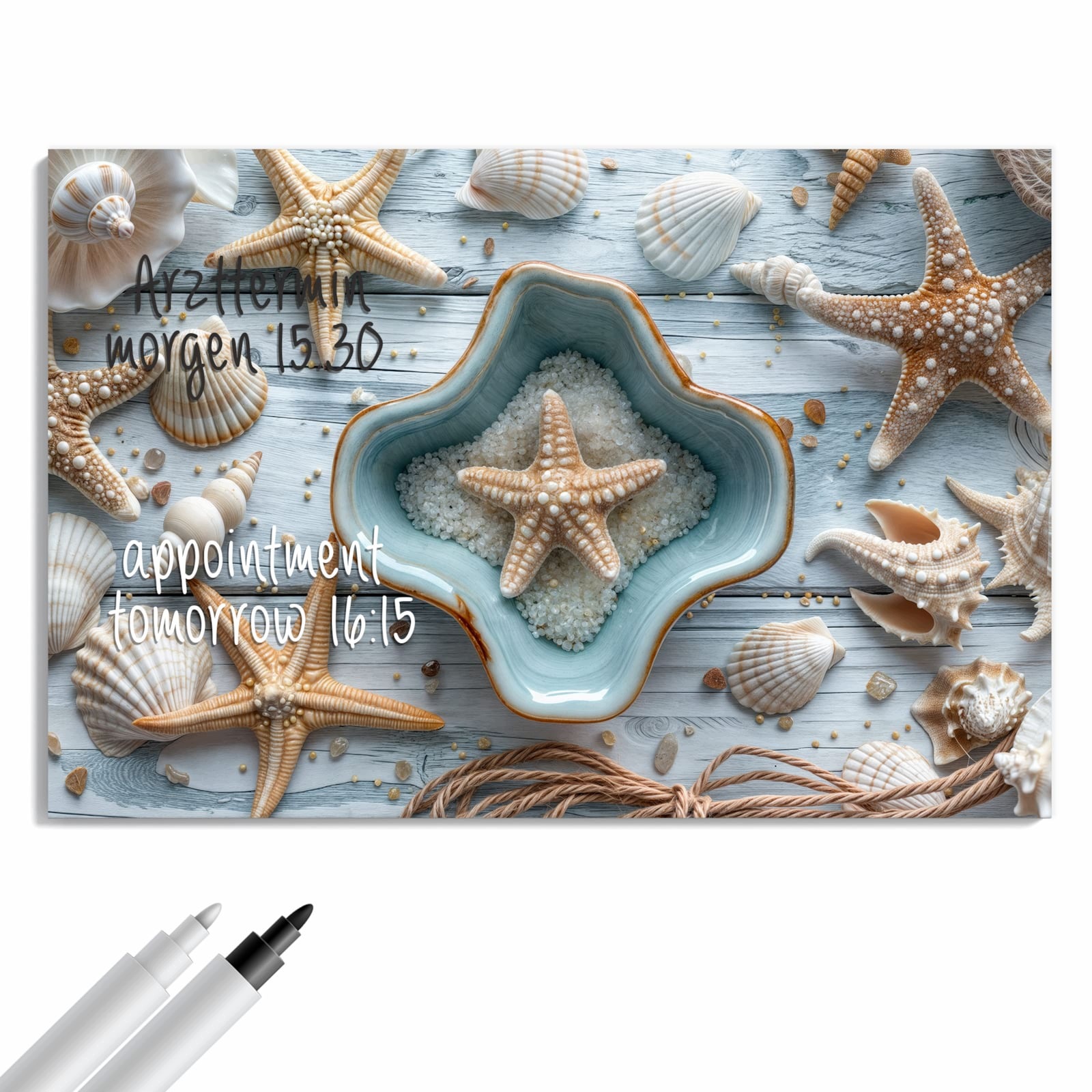 Magnetická tabule Dekorace s muszli Tvar 90 × 60 cm