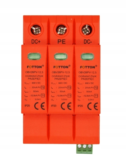 Omezovač Fotton OBV26PV kl.I,II (b+c) 600V DC