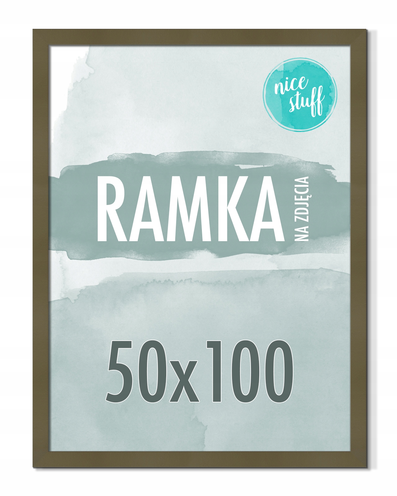 Rámeček 50x100 Rámeček Na Fotografie 100x50 Plakát Fotorámečky Zelená Oliva