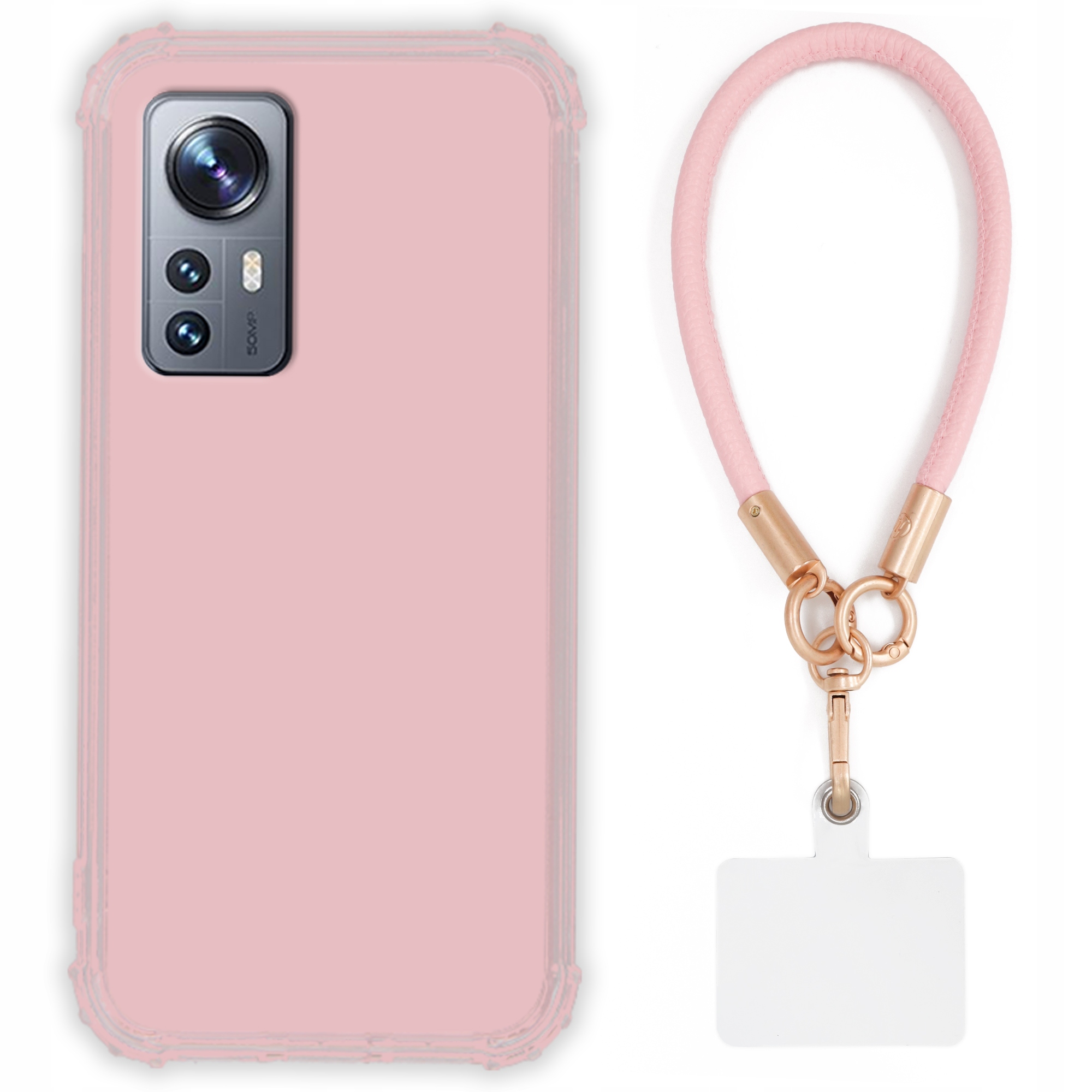 Pouzdro Pro Xiaomi 12X 5G Case Antishock Pinky Růžové vodítko Odolné