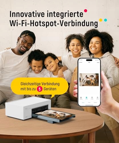 LIENE Drukarka Fotograficzna Do Smartfona Z Papierem Fotograficznym WiFi — miniatura 3