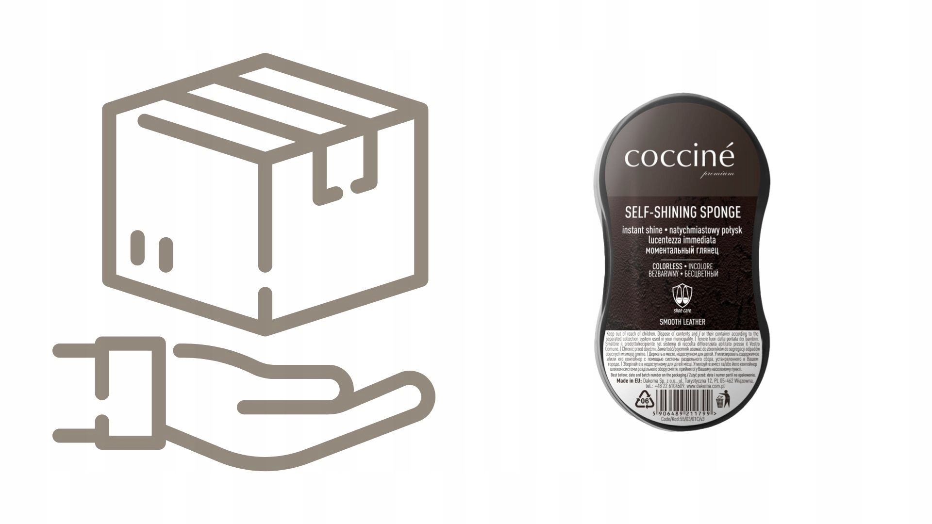 CZYŚCIK NABŁYSZ. DO BUTÓW W GĄBCE BEZB. (55/03/01C),COCCINE Płeć uniseks