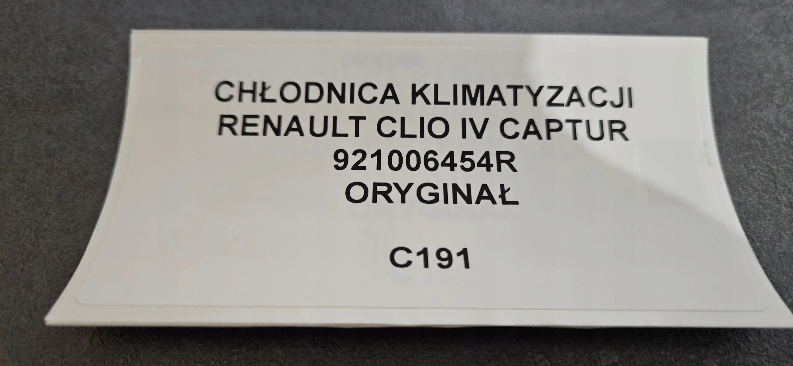 Radiateur climatisation RENAULT CLIO IV CAPTUR 921006454R Original