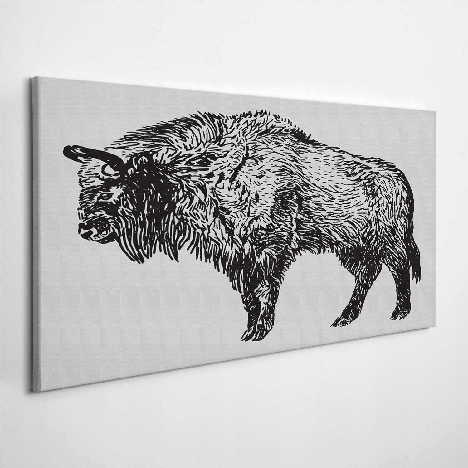 

Zdjęcie na płótnie Europa Bizon Atrament 120x60 cm