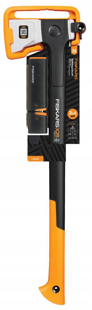 Fiskars Zestaw Siekiera rozłupująca X28 do łupania X-series ostrzałka