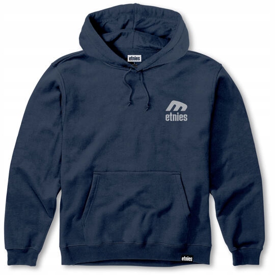 mikina Etnies Icon E Hoodie navy/grey Velikost oblečení: XL