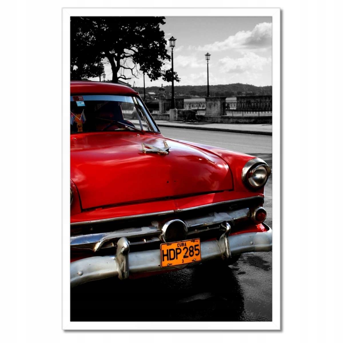 Plakáty v rámu 40x60 Kubánské červené auto