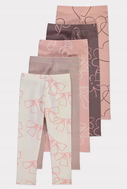 George 5 pak Legginsy Getry 4-5 lat 104-110 cm