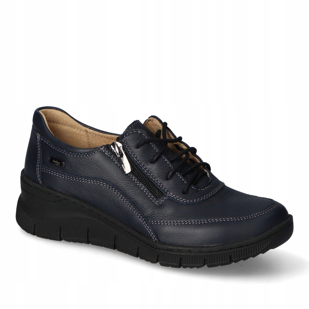 Dámské polobotky Helios Námořnická Modrá Lico Kožené 40