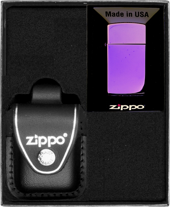 Sada Zippo Zapalovač Saphire Slim High Polished Dárkový No3