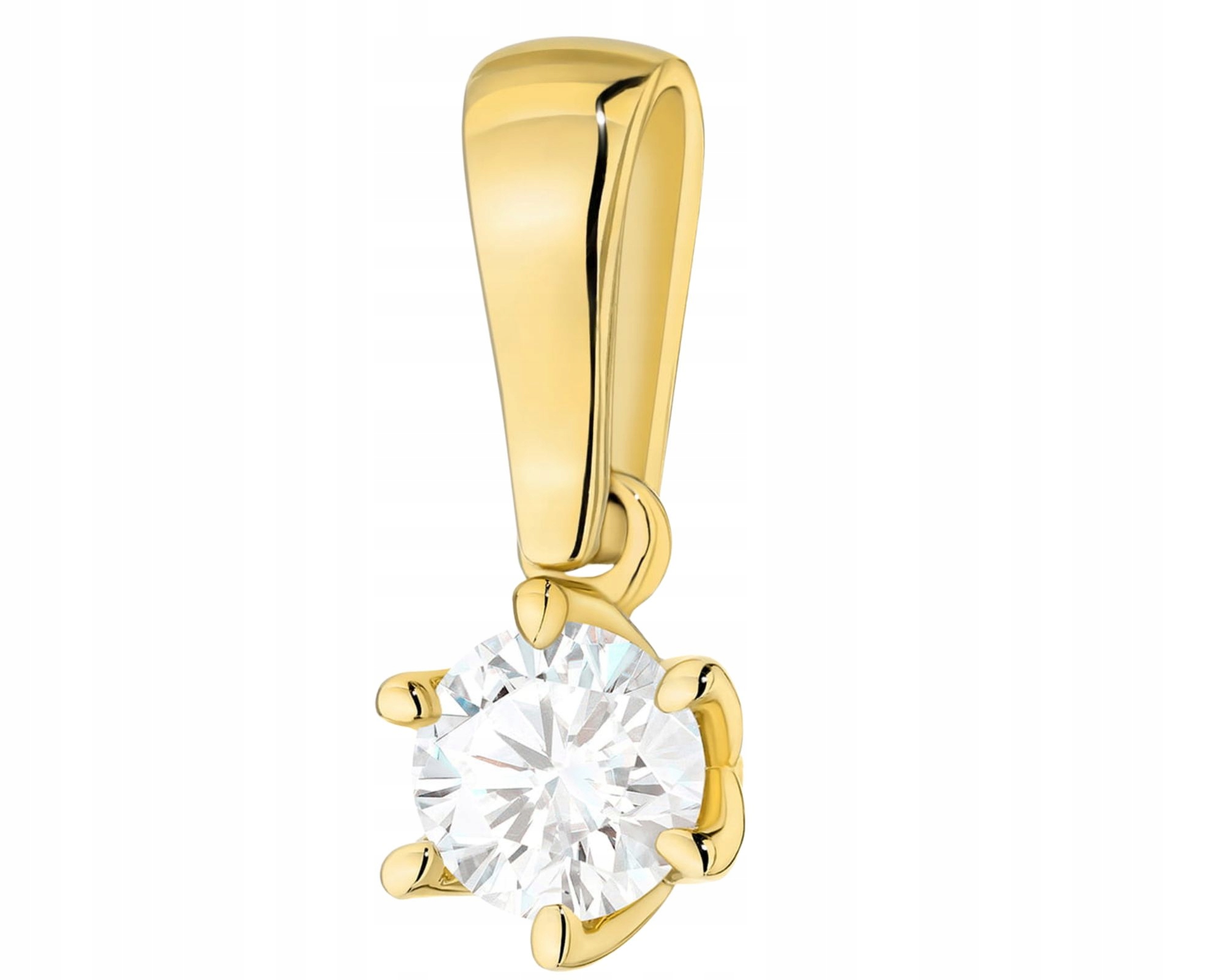 Zlatý Přívěsek Diamanty Lab-grown Prémiové Šperky Ušlechtilá Jednoduchost