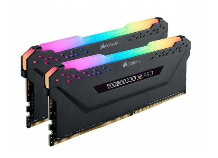 CORSAIR DDR4, 3200MHz 32GB 2x16GB Dimm, 16-20-20-38, XMP 2.0, Vengeance RGB Pro black Heatspreader, RGB LED, Black PCB, 1.35V — 7
