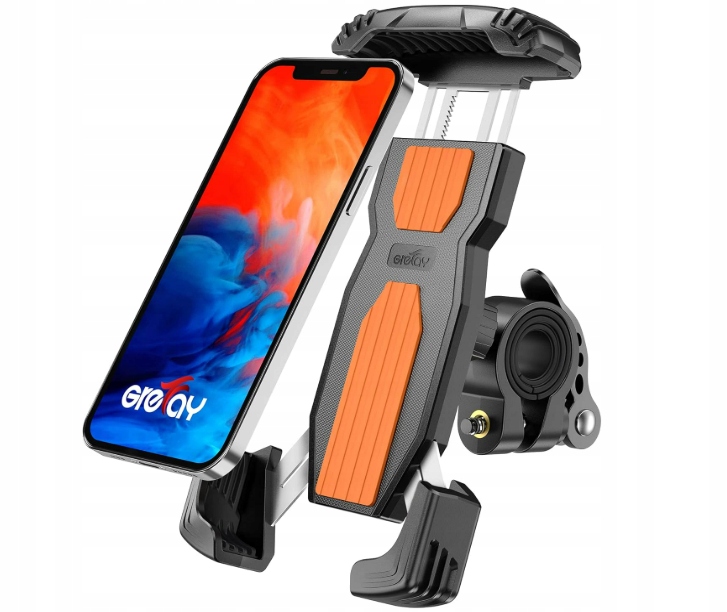 Uchwyt rowerowy motocyklowy na telefon Grefay PBH502 360st antywstrząsowy