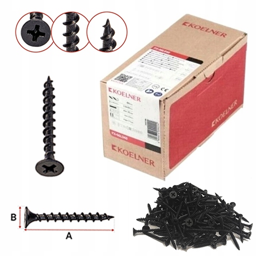 

Wkręty Do Płyt Gk Regipsu 4,8x90mm 250szt Bit