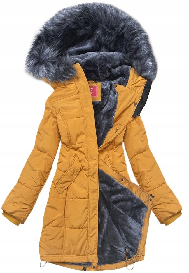 Zimní Bunda M21305 Žlutá S (36)