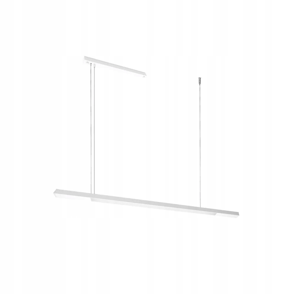 Moderní Led lineární závěsná lampa 130 cm bílá 3000K nad barový stůl Shilo