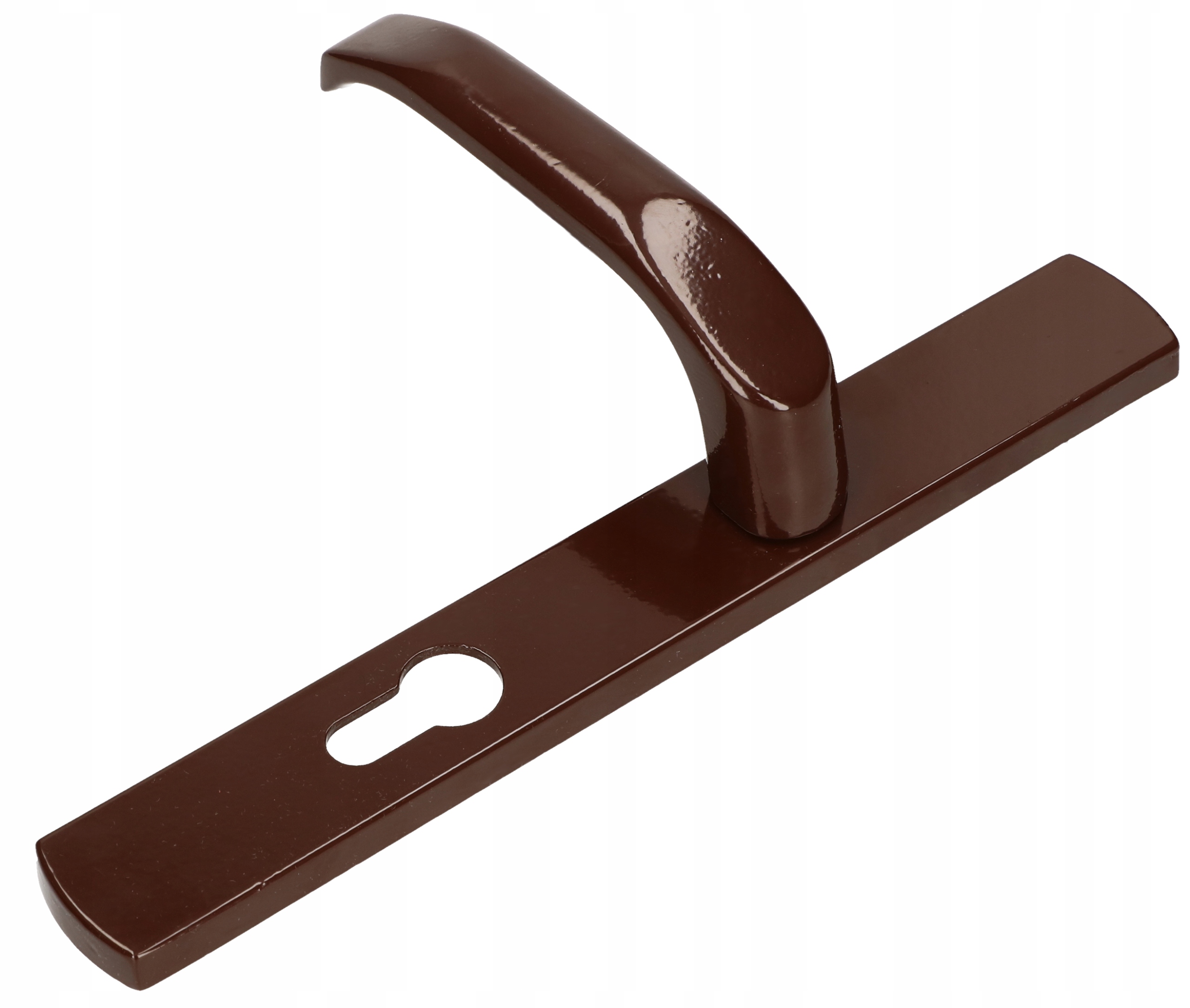 KLAMKA DRZWIOWA BRĄZOWA DŁUGI SZYLD DRZWI 92 WKŁAD Kolor brązowy