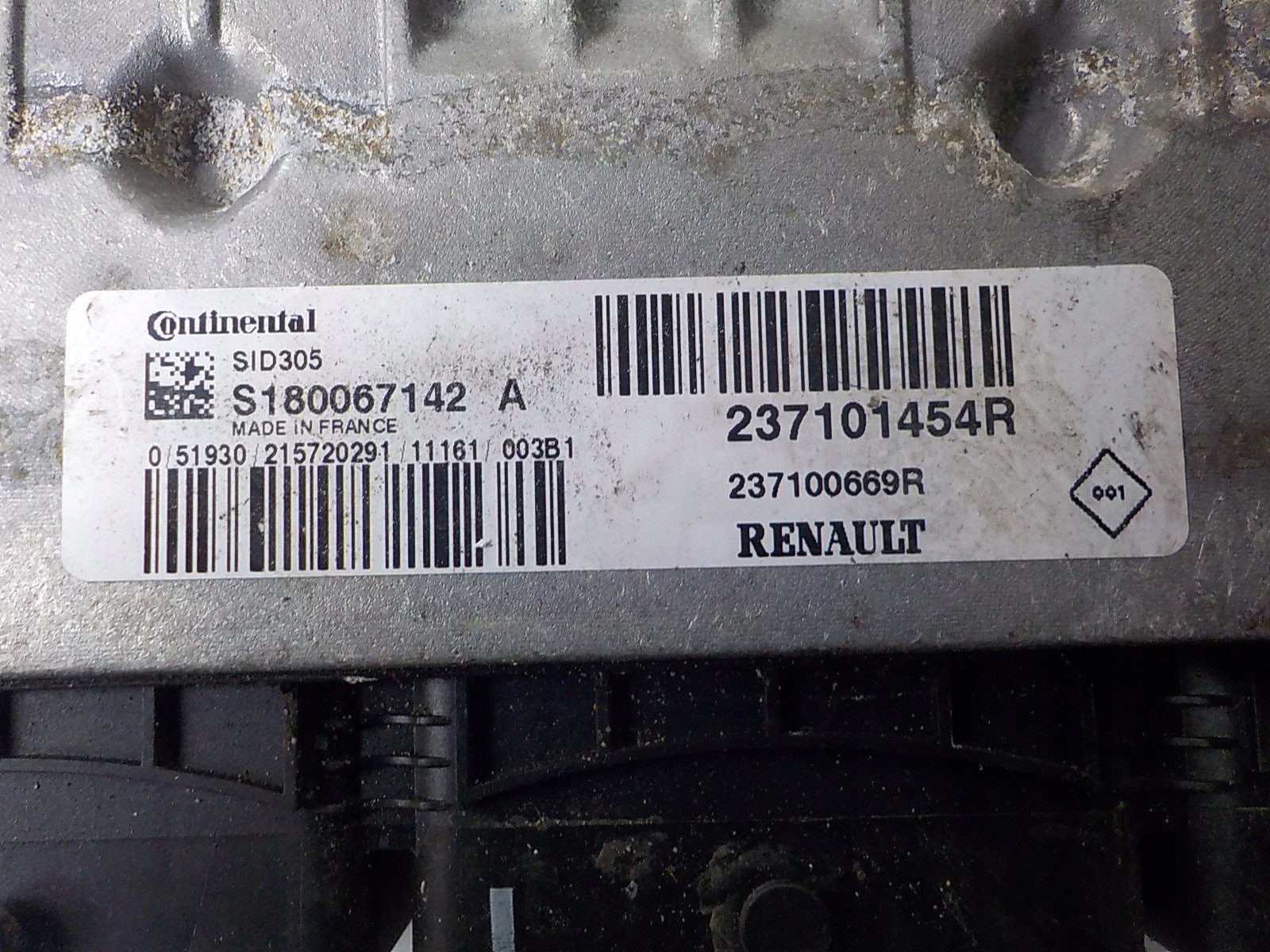 RENAULT MEGANE III computer control unit S180067142A 237101454R