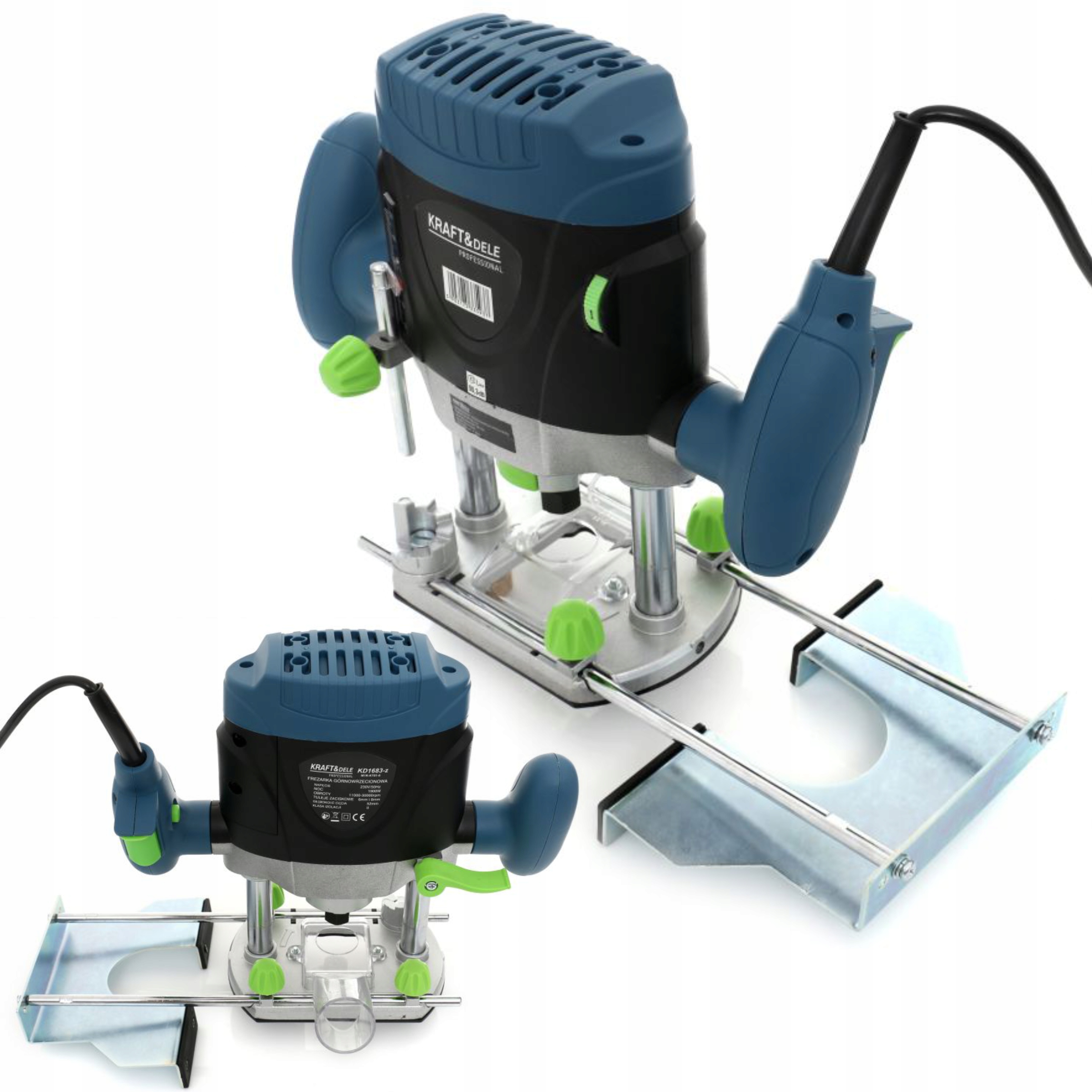 Kraft&dele Horní Frézka Na Dřevo 6 mm 8 mm Blue 1900 W KD1683-Z