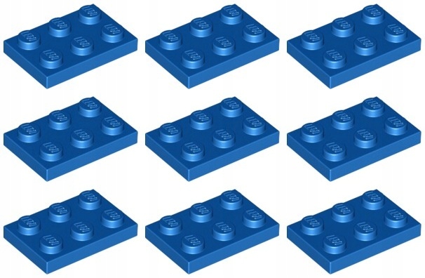 

Lego 3021 Płytka 2x3 niebieska Nowa (10g) 9 szt.