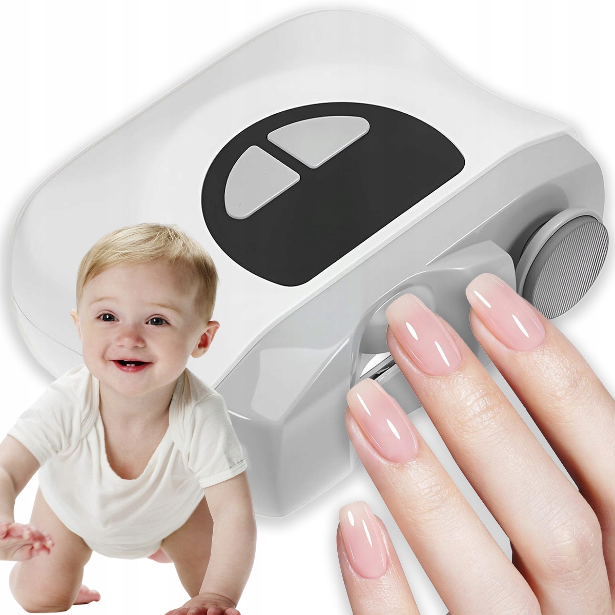 Automatický Cestovní Odstřihovač Na Nehty Bruska Leštička Broušení Usb