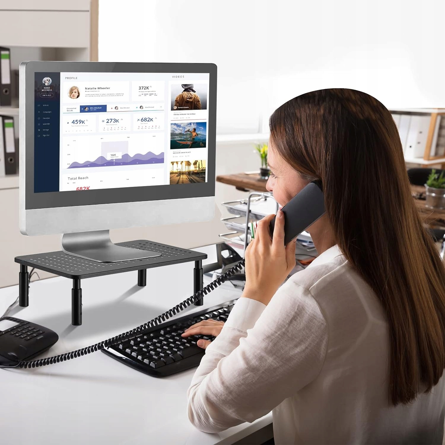 STOJAK PODSTAWKA DO LAPTOPA KOMPUTERA MONITORA REGULACJA WYSOKOŚCI Informacje o bezpieczeństwie CE