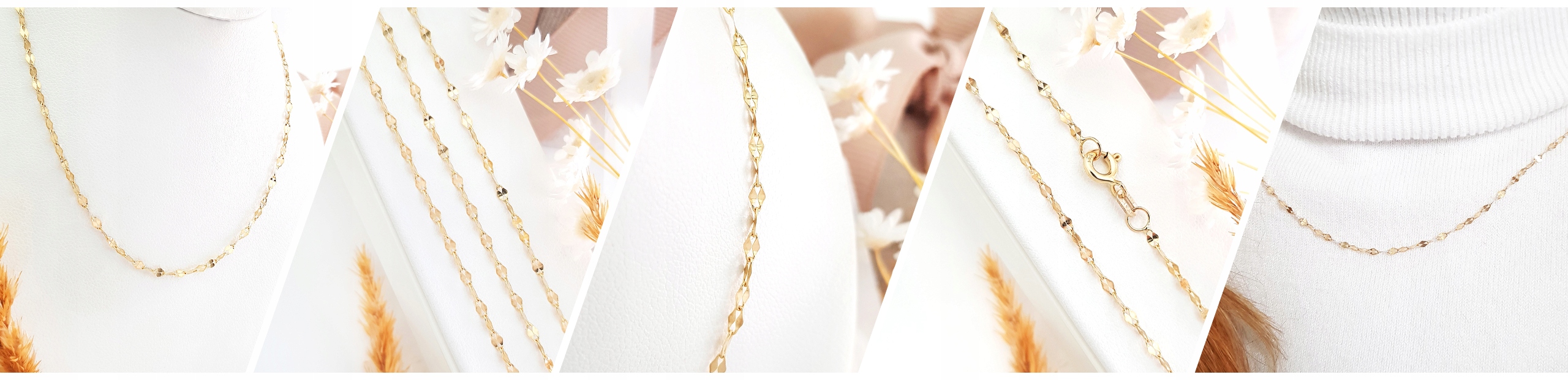 ZŁOTY ŁAŃCUSZEK DO ZAWIESZEK KRĘCONA KAWA 50 CM pr.585 EAN (GTIN) 5904873911300