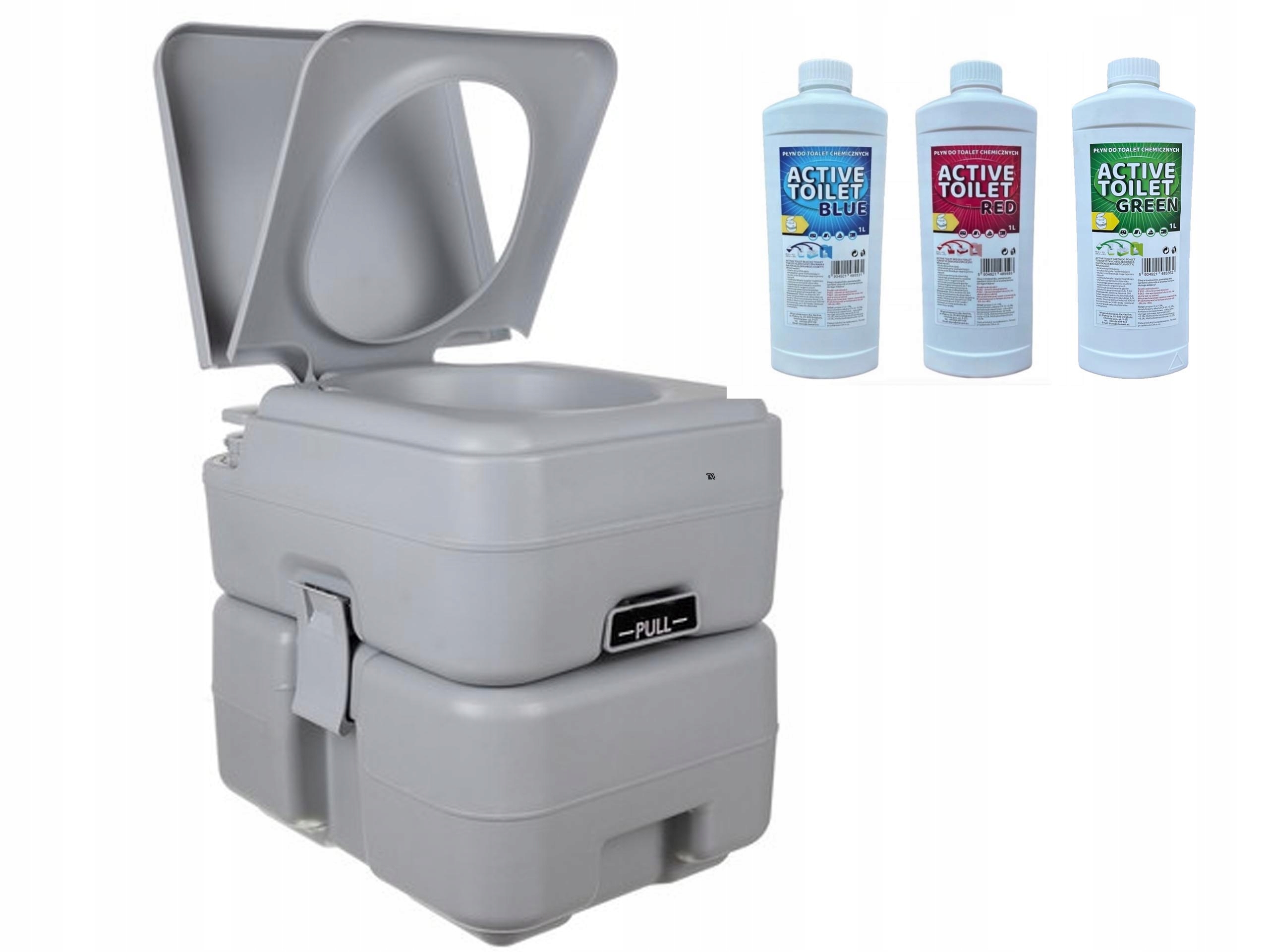 Turistická kempingová toaleta přenosná obytná loď 20L 13L Tekutina Chemie