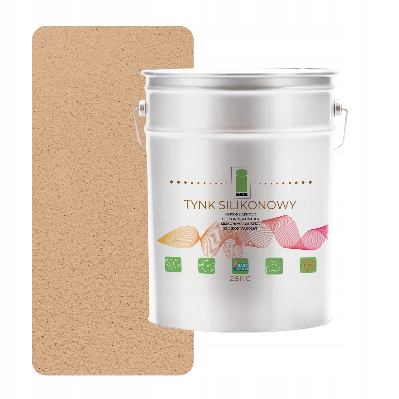 Vonkajšia Silikónová Fasádna Omietka Pastelová Žltá 1.0 MM Prémiová 25 Kg