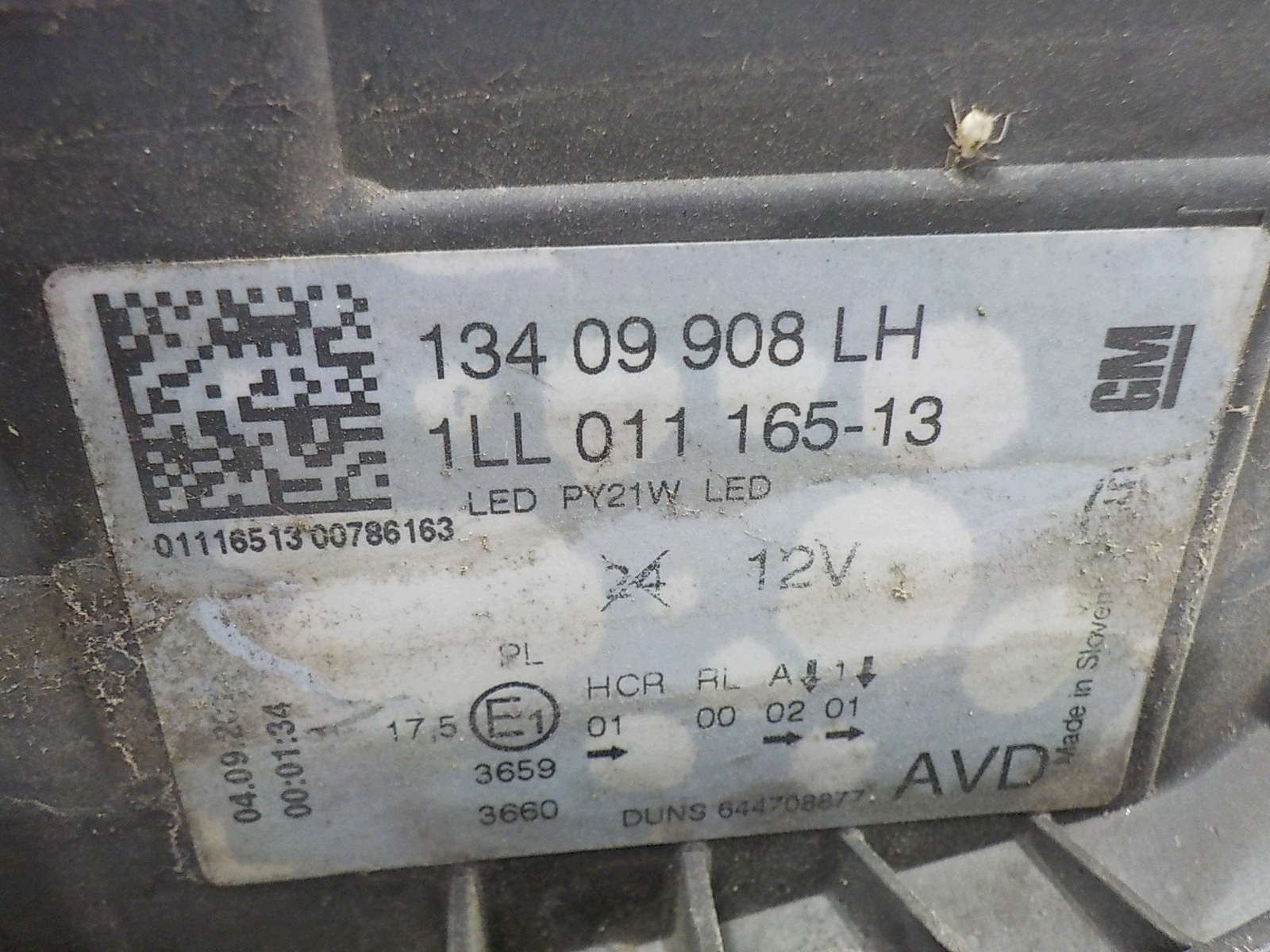 OPEL INSIGNIA A LIFT light left front front UK 1LL011165-13 39031209