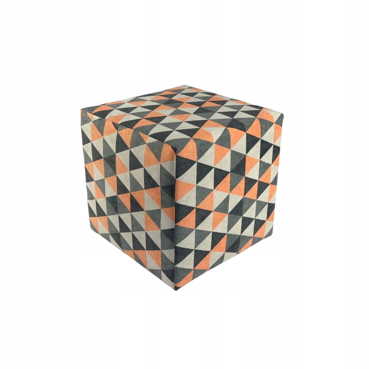 Taburet čtvercová mercure oranžové trojúhelníky