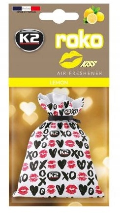 K2 ROKO ZAPACH SAMOCHODOWY WORECZEK LEMON 25G