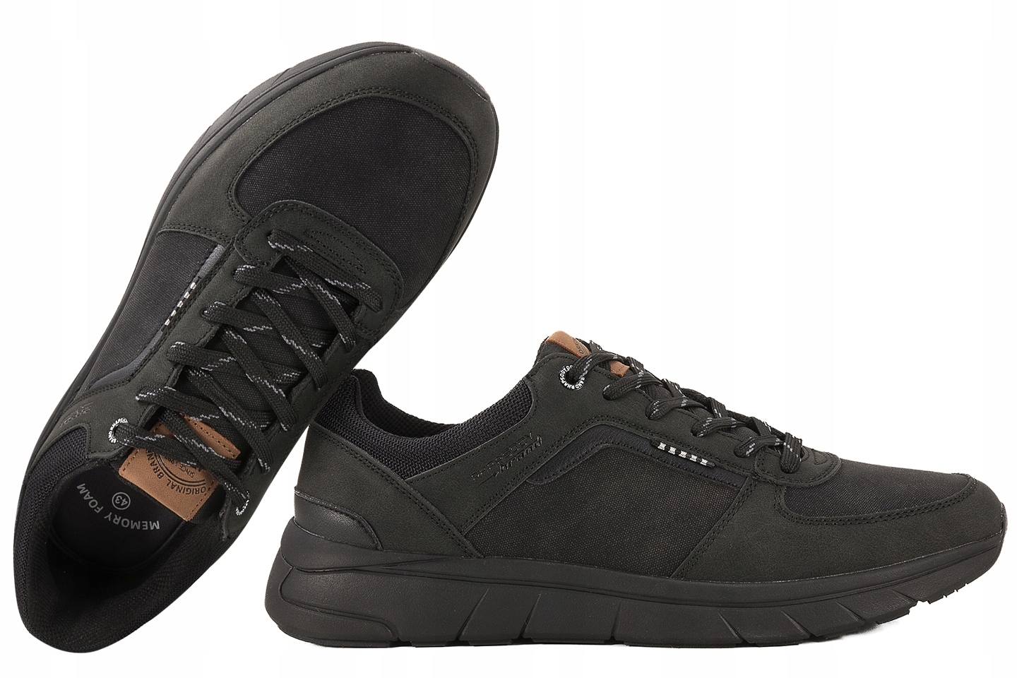 American Club RH177 Rhapsody Polobotky Pánské Boty Casual Pu Černá 43