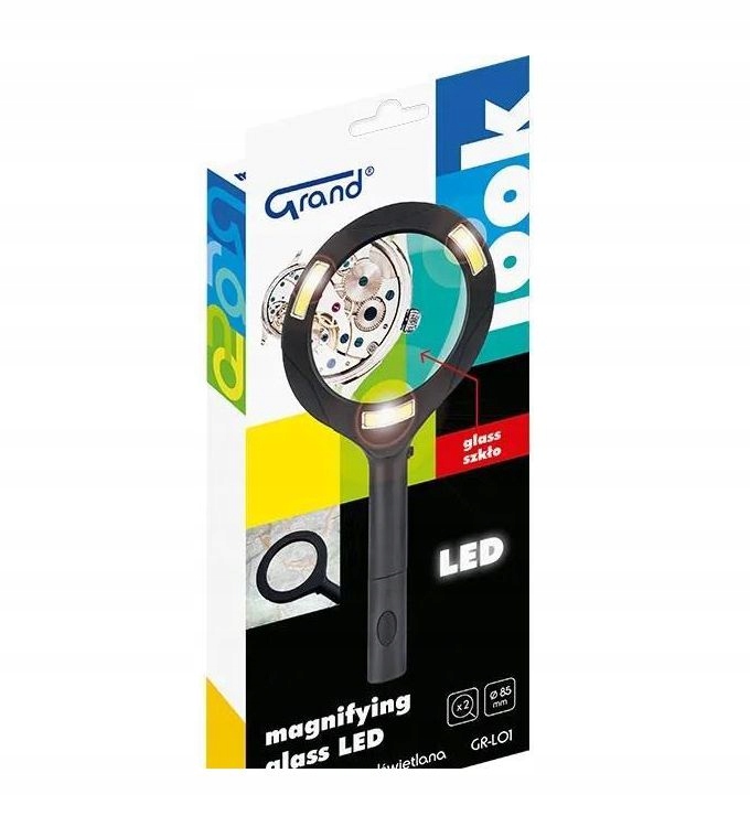 Lupa Szklana 85MM Podświetlana Led