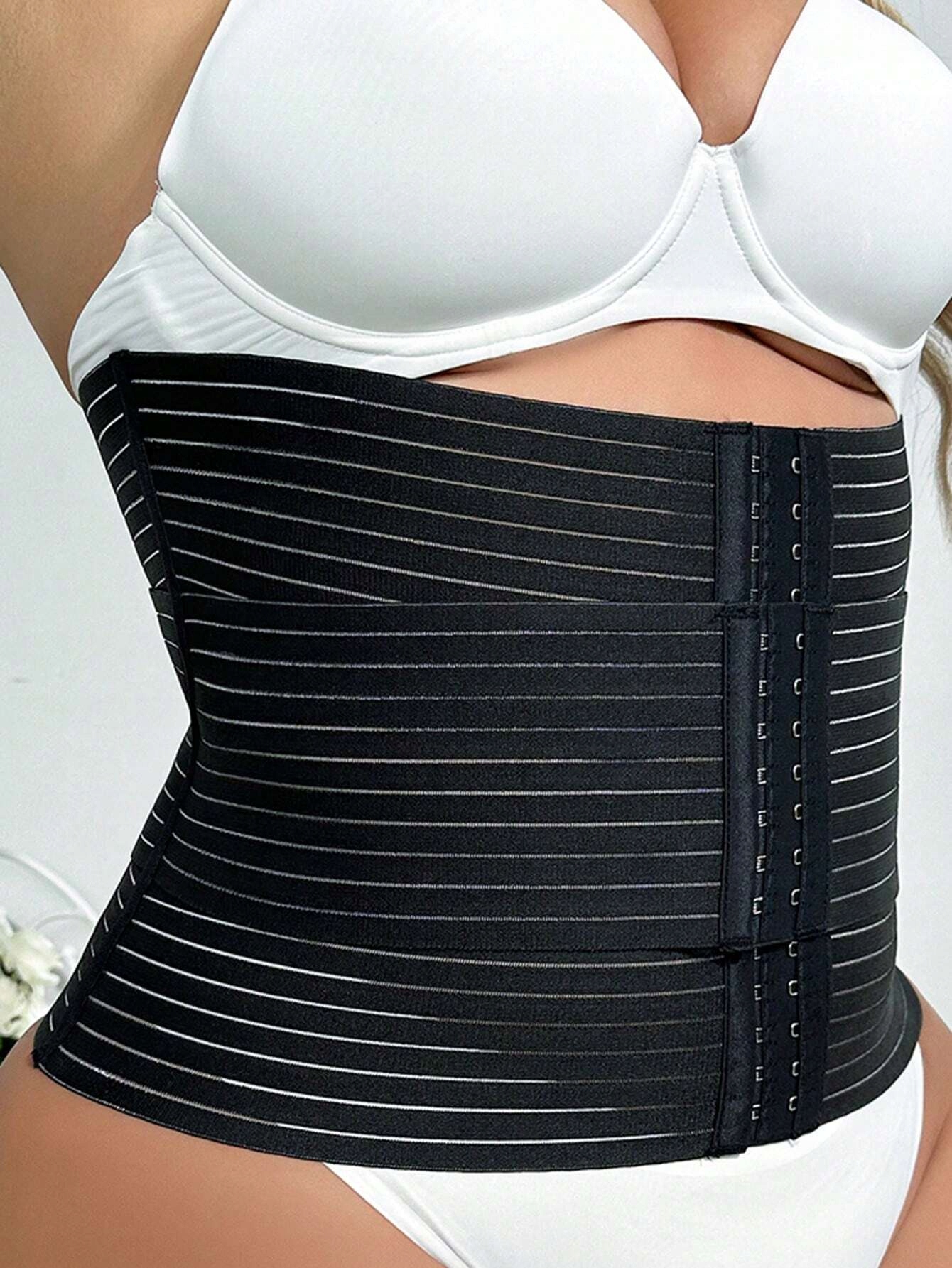 Shein czarny damski gorset trzy pasy XXL Płeć kobieta