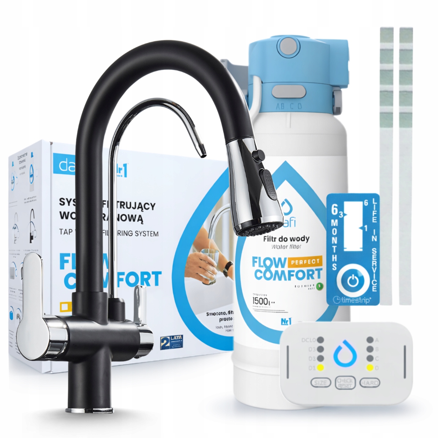 Černostříbrný Kohoutek Na Vodní Filtr A Filtr Pod Dřez Dafi Flow Comfort D-1