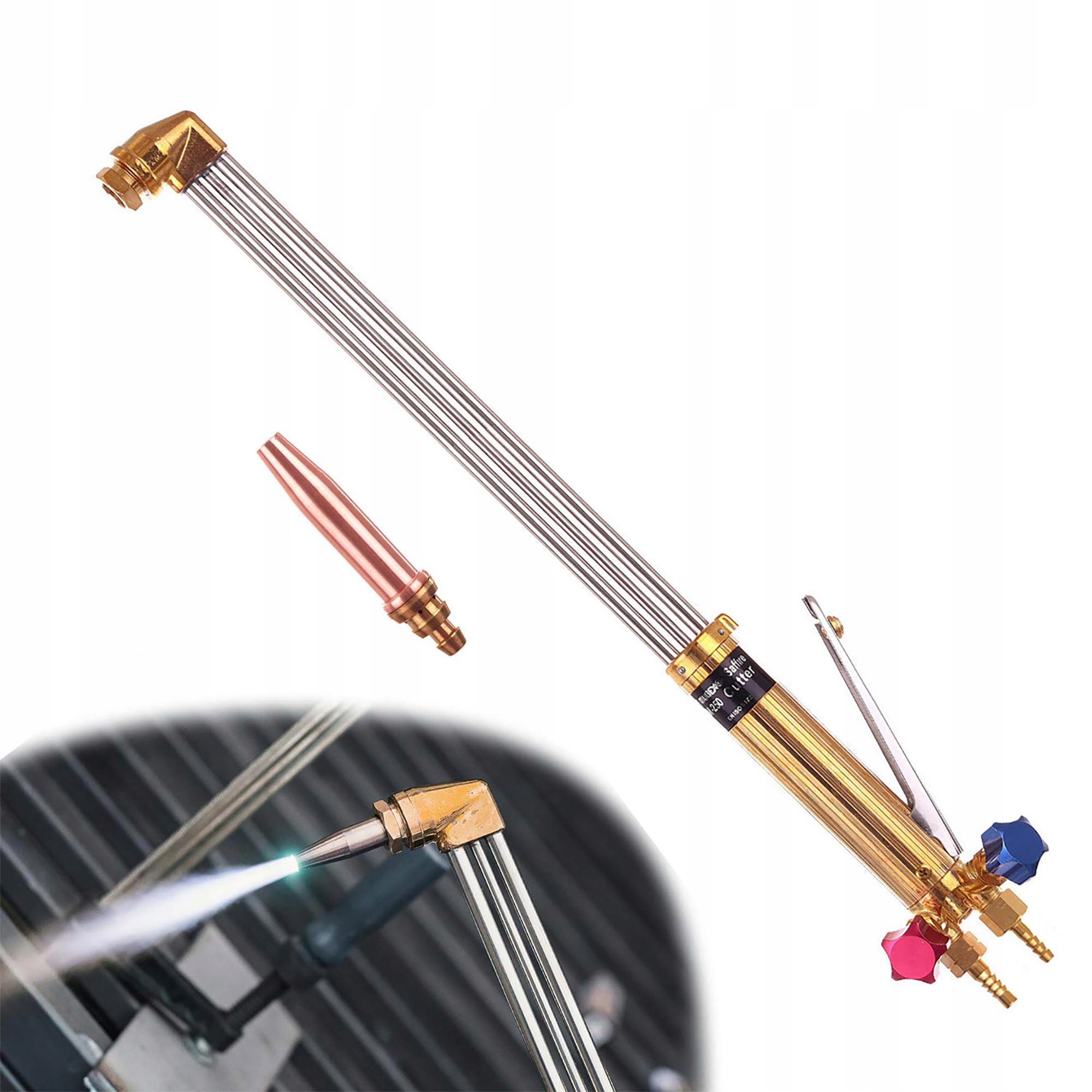 Plynový hořák na topení a řezání šrotu Propan kyslík 75 cm tryska 3-10 mm Pnme