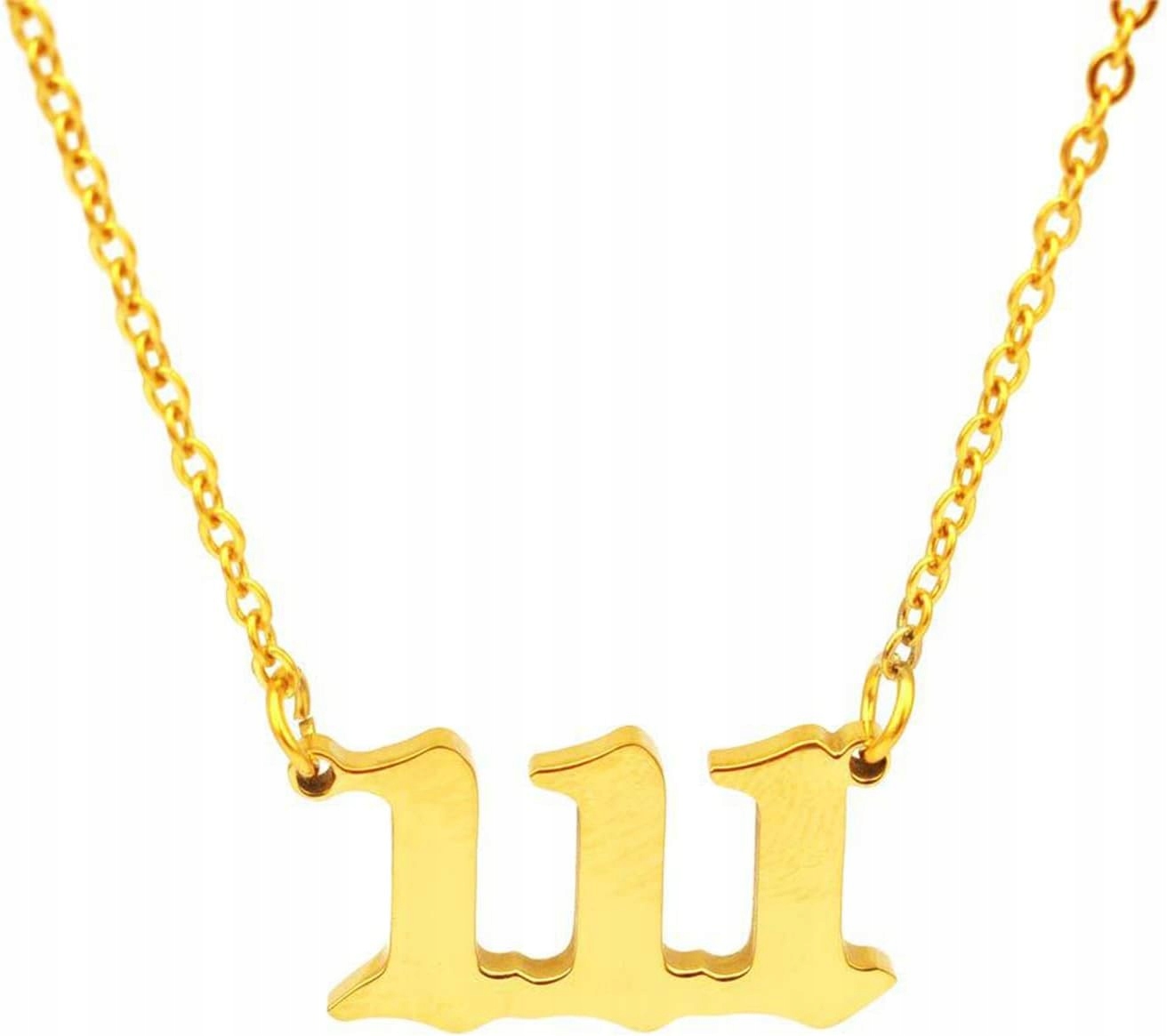 Angel Number Necklace, Dainty 18K Gold Plated Number 111 222 333 444 ...