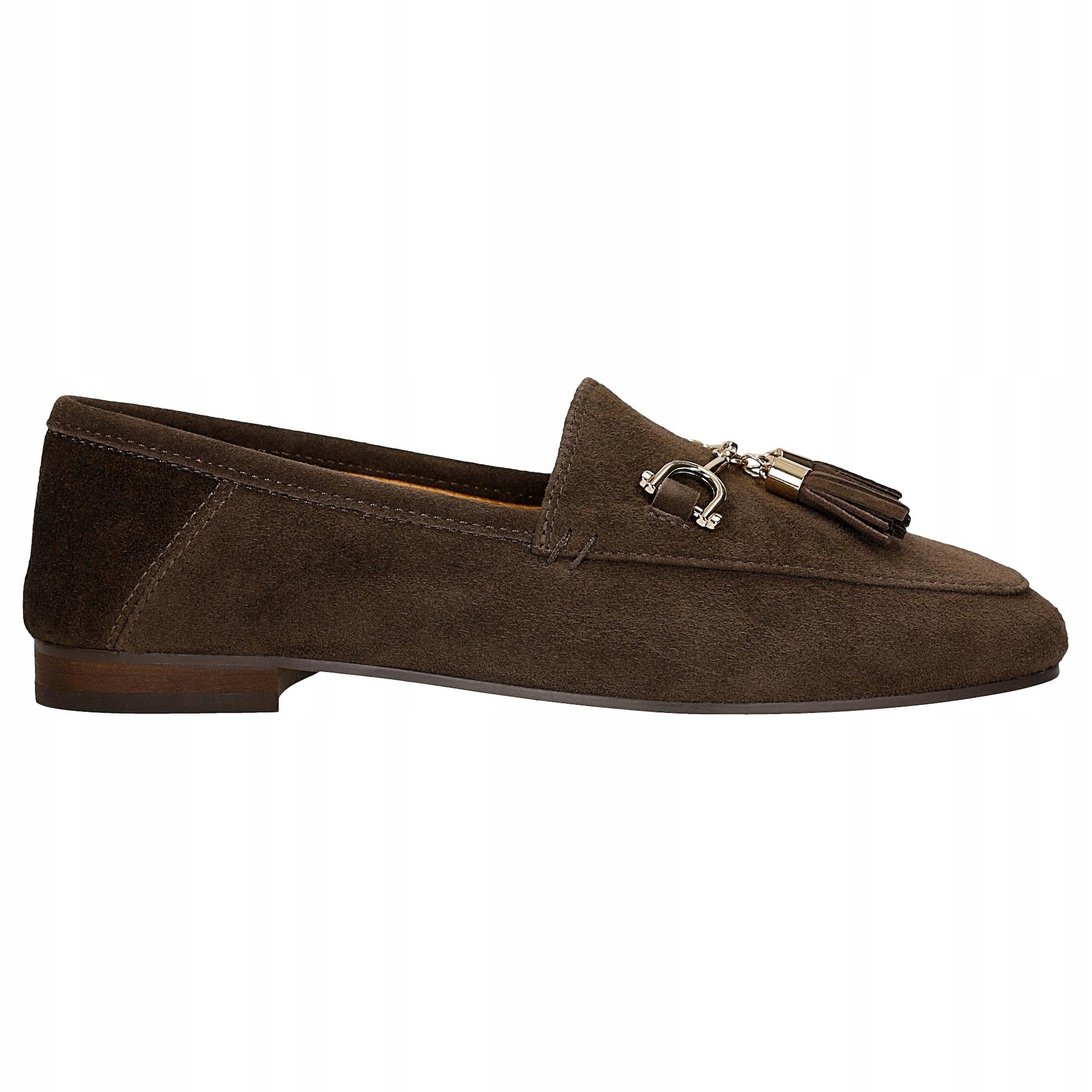 Dámské čokoládové mokasíny s udidlem a střapcem vel. 42