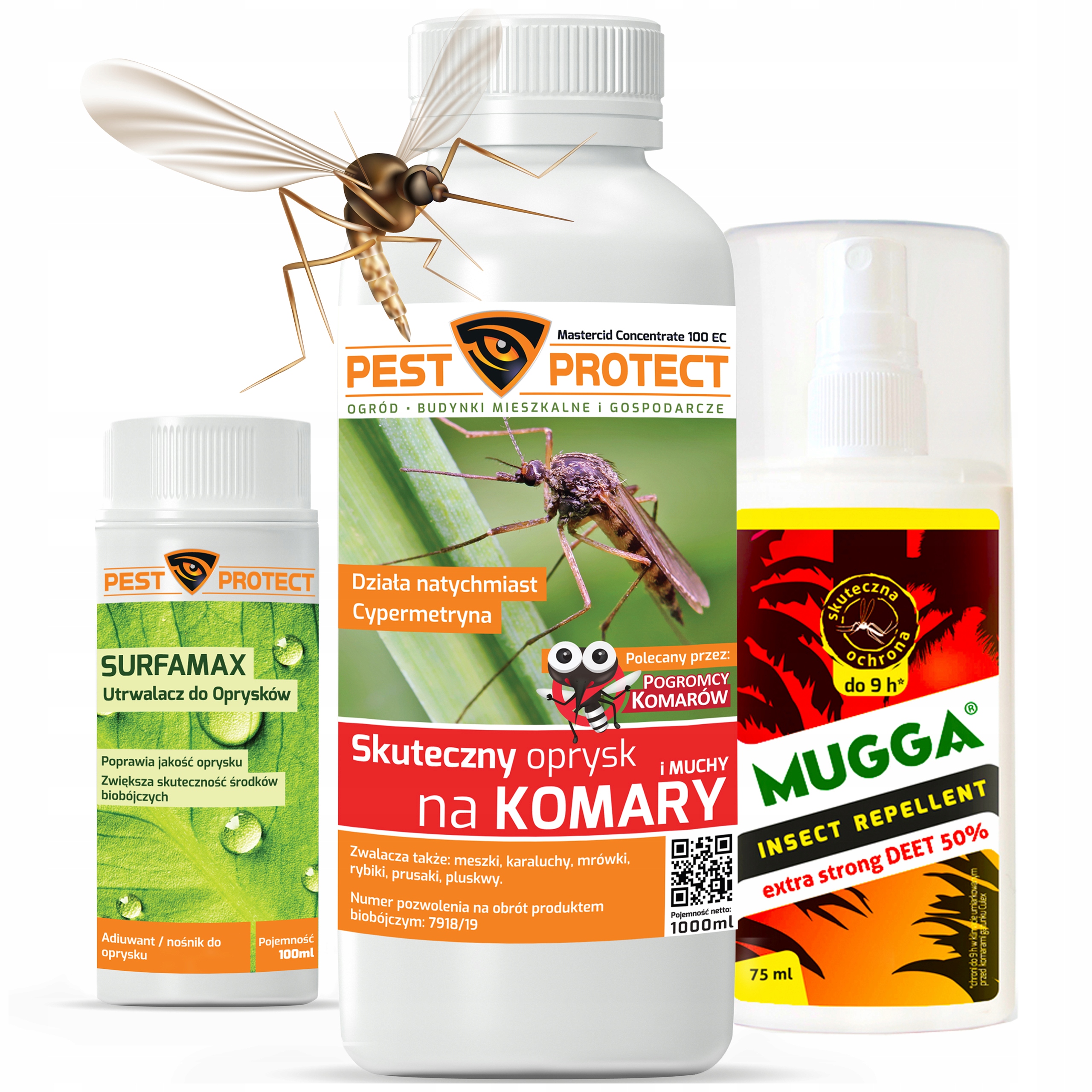 

Mugga Spray 50% Deet na Komary Mocny Oprysk 1L