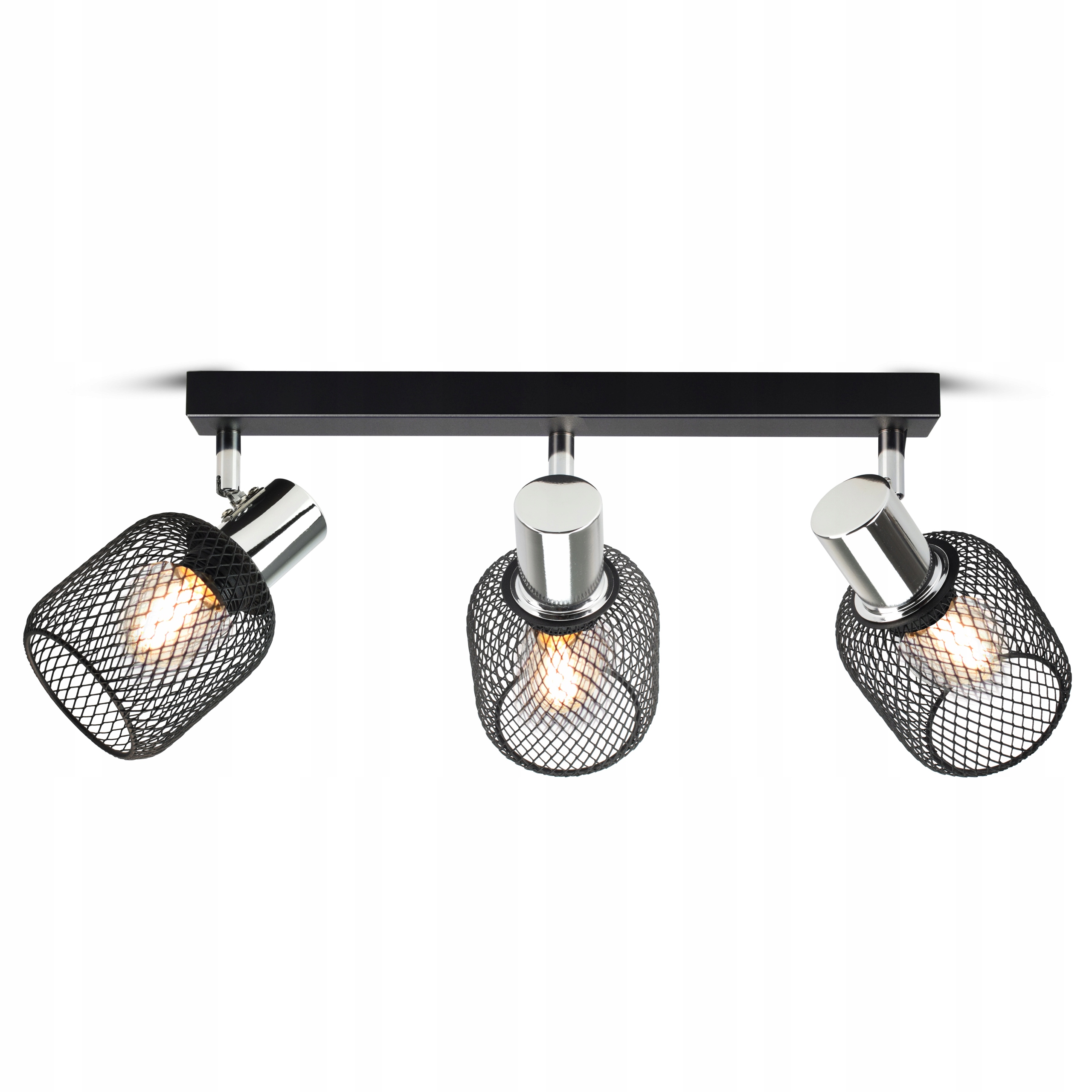 Stropní Svítidlo Lustr Stropní Svítidlo Vintage Loft Reflektor 444-BG3 E27 ze síťoviny