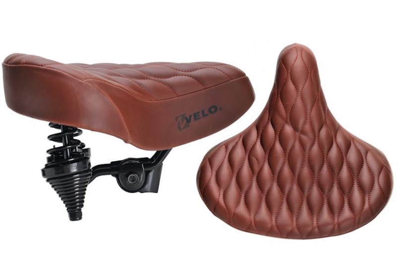 Siodełko na sprężynach Szerokie Kanapa Miejskie Cruiser Prox VL-767 Brązowe